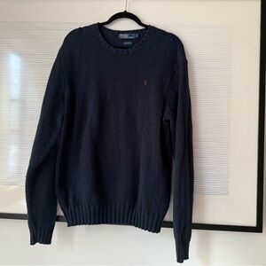 Ralph Lauren Men's 90s Navy Crewneck Sweater